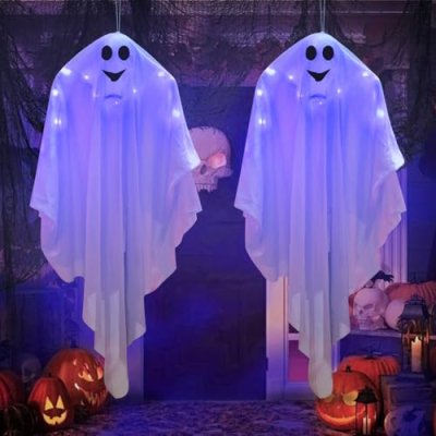 LED Ghost Decorations, 2-Pack