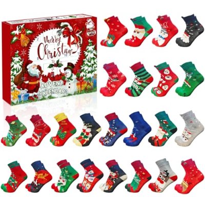 Christmas 24 Pairs Socks Advent Calendar 2025, 24…