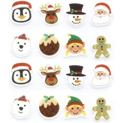 Christmas Cake Decorations, 16-Pack