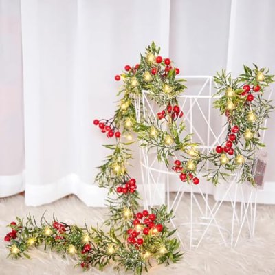 LED Christmas Garland, 5.9Ft