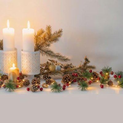 Christmas Garland with Lights