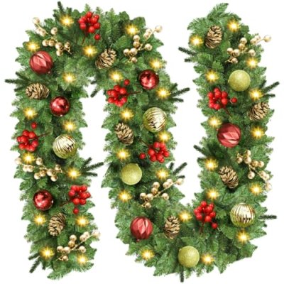 Christmas Garland with Lights
