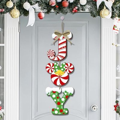 Christmas Decorations Joy Door Sign, Christmas…