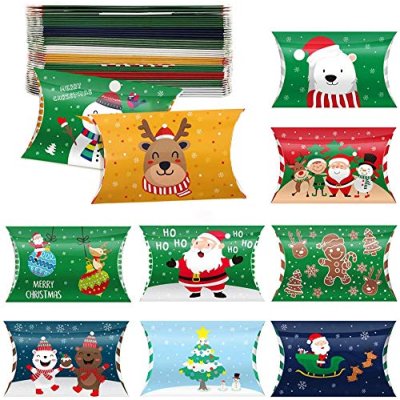 LOKIPA Christmas Pillow Boxes,36pcs Small Xmas…