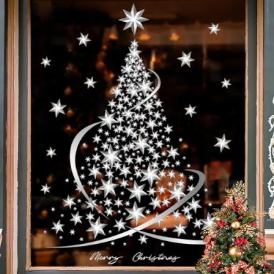 QRTDXP Christmas Window Stickers