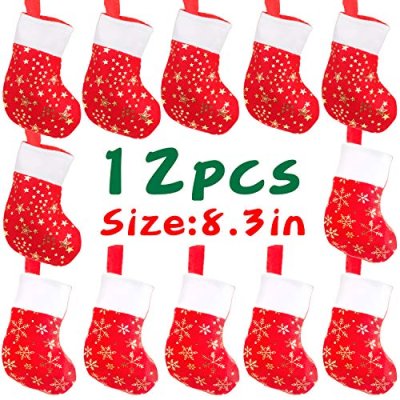 DERAYEE Christmas Mini Stockings,12 Pcs Felt…