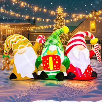 KOOY Christmas Inflatable Gnomes