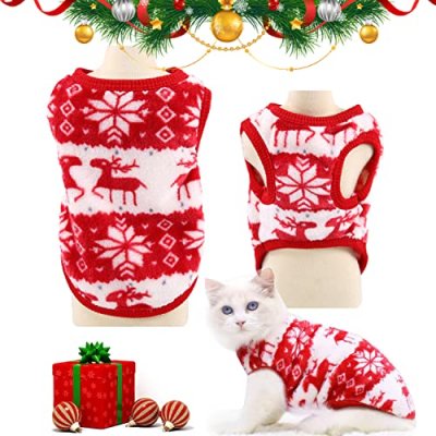 Christmas Snowflake Elk Pattern Pet Clothes,Cat…
