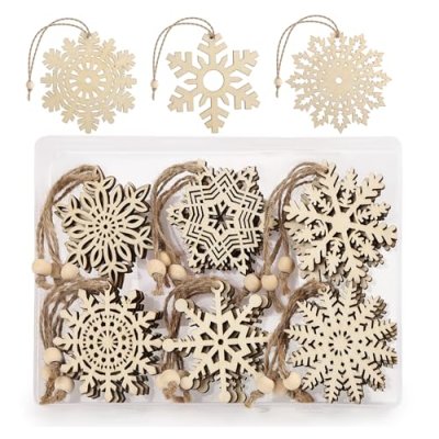 Christmas Wood Ornaments,Anstore 27pcs Wooden…