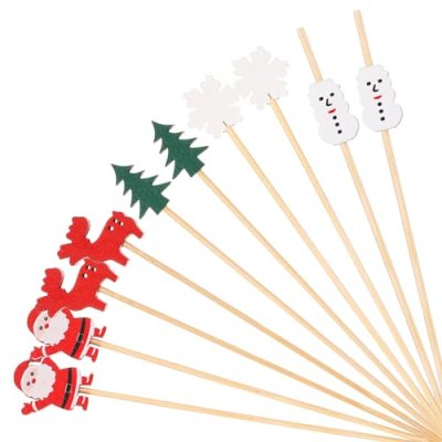 Christmas Wooden Cocktail Picks