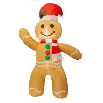 Christmas Workshop Inflatable Gingerbread Man