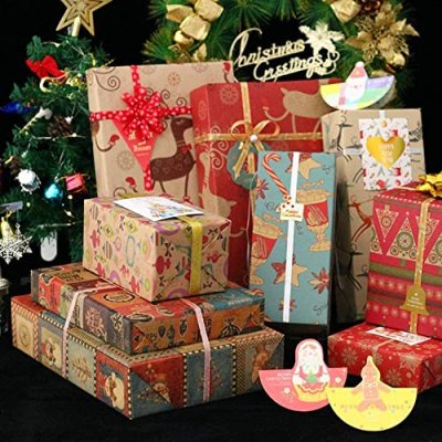 Christmas Wrapping Paper, 12 Pack Recyclable…