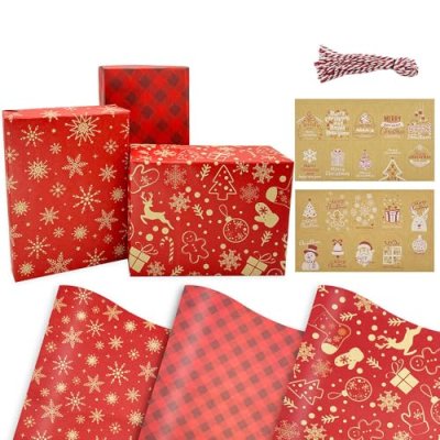 Christmas Wrapping Paper for Gift Wrapping - 6…