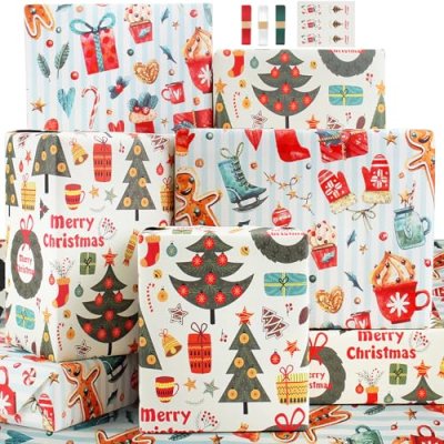 Christmas Wrapping Paper Sheets for Women Men…