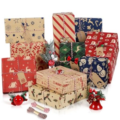 Christmas Wrapping Paper Sheets Xmas Gift Wrap…