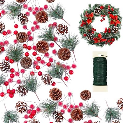 LANMANUO Christmas Wreath Kit, 210-Piece