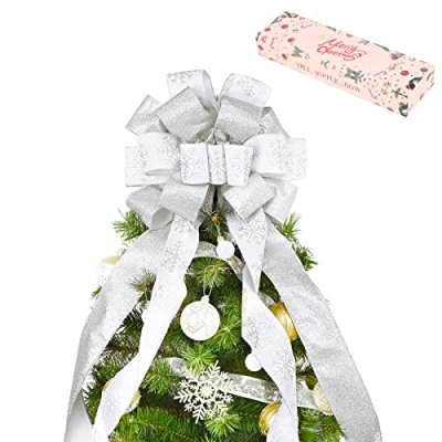 CRTWDMAN Christmas Tree Topper Bow
