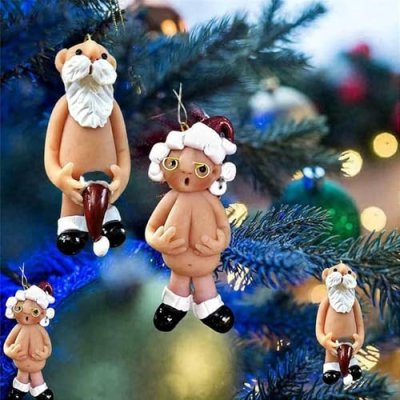 Christmas Ornaments Naughty Santa Decoration -…