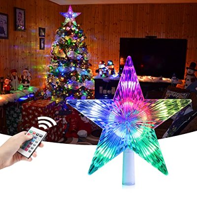 Christmas LED Star Tree Topper Joycabin 9.5 Inch…