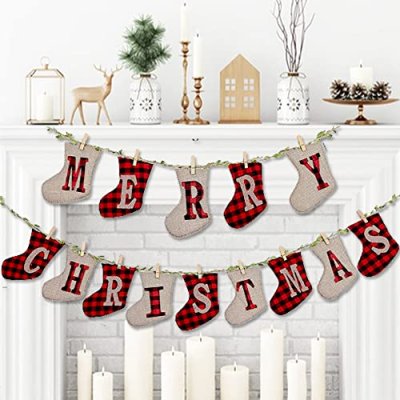Christmas Burlap Banners
