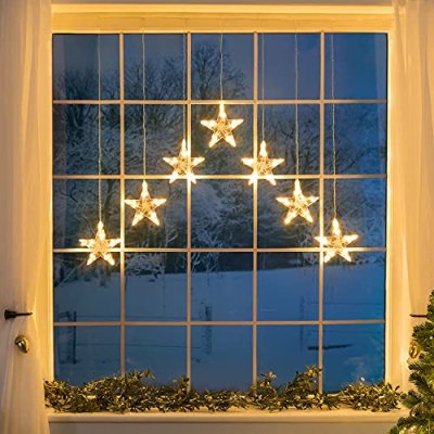 Christow Christmas Curtain Lights for Windows, 7…