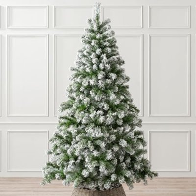 Christow Flocked Christmas Tree 7ft, Snowy…