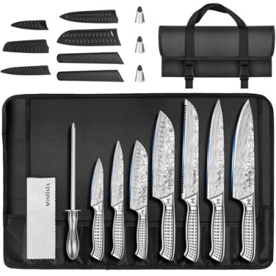 MOSFiATA Chef Knife Set, 12PCS Portable Sharp…