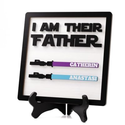 iDIY Wooden Lightsaber Sign for Dad