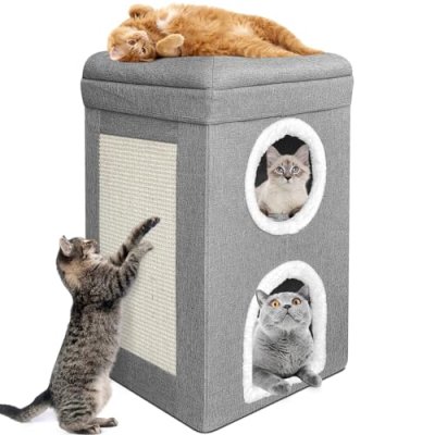 Hibtn Cat House Cave For Indoor Cats,Three Layer…