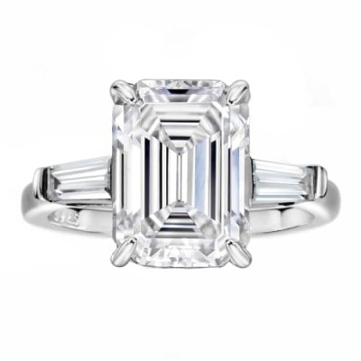 Michooyel S925 4ct Emerald Cut Cubic Zirconia…