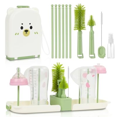 Vicloon 7 in 1 Baby Bottle Brush Set, Travel…