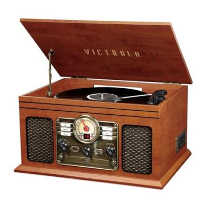Victrola 6-in-1 Entertainment Center with Bluetooth Record Player