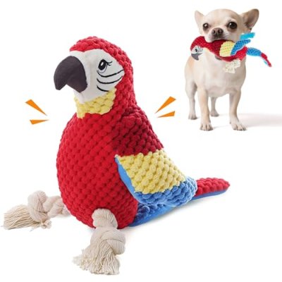 Fida Squeaky Parrot Dog Toy