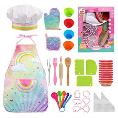 LEADSTAR Kids Baking Set with Chef Hat