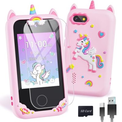 BAISIQI Kids Phone for Girls, Toddler Unicorn…