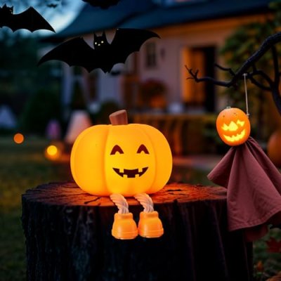 YISSVIC Kids Pumpkin Silicone Night Light -…