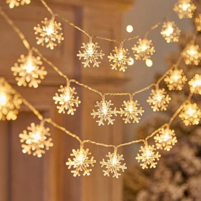 Wieerda Christmas Snowflake Fairy String Lights,…