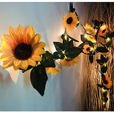 Fielegen Sunflower Garland Lights