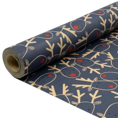 Gift Wrapping Paper Roll for Christmas: Blue…