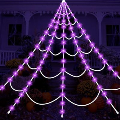 YUEBAOWAN Light-Up Spider Web