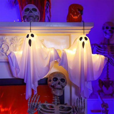 Lighted Halloween Ghosts, 2-Pack