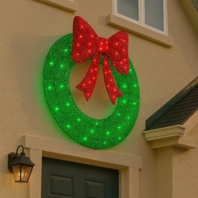 CGC Lighting LED Christmas Wreath