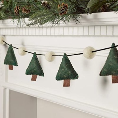 Lights4fun Felt Tree Garland