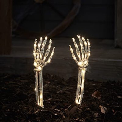 Lights4fun Skeleton Hand Garden Stake Lights