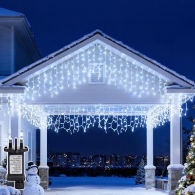 Aigostar Icicle Outdoor Christmas Lights, 5M 100…