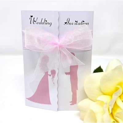 Silhouette Wedding Invitations Set
