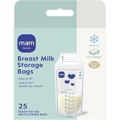 MAM Milk Storage Bags | Pack of 25 | Leak-Proof…