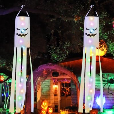 OWill 180 CM Halloween Windsock Flag 2 Pack…