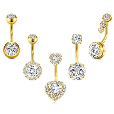 WillTen Gold Belly Button Bars
