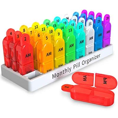 Pill Box Organiser with 32 Compartments